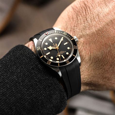 tudor black bay pro rubber strap|tudor black bay 58 straps.